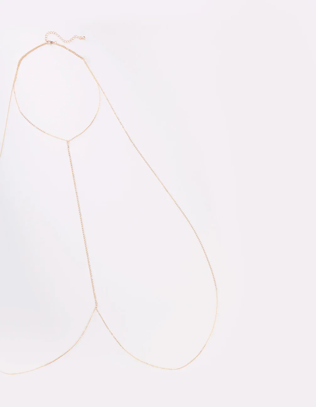 Gold Delicate Diamante Body Chain