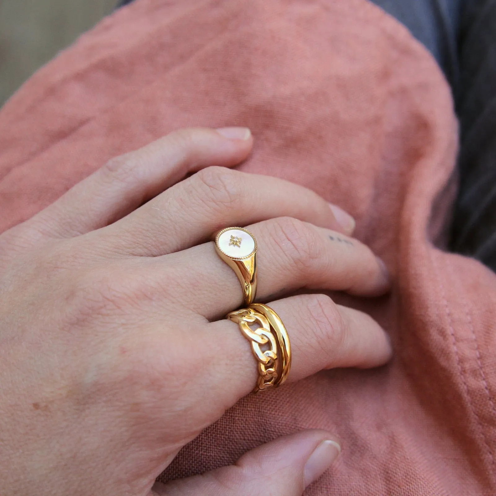 Gold Luxe Band Adjustable Ring