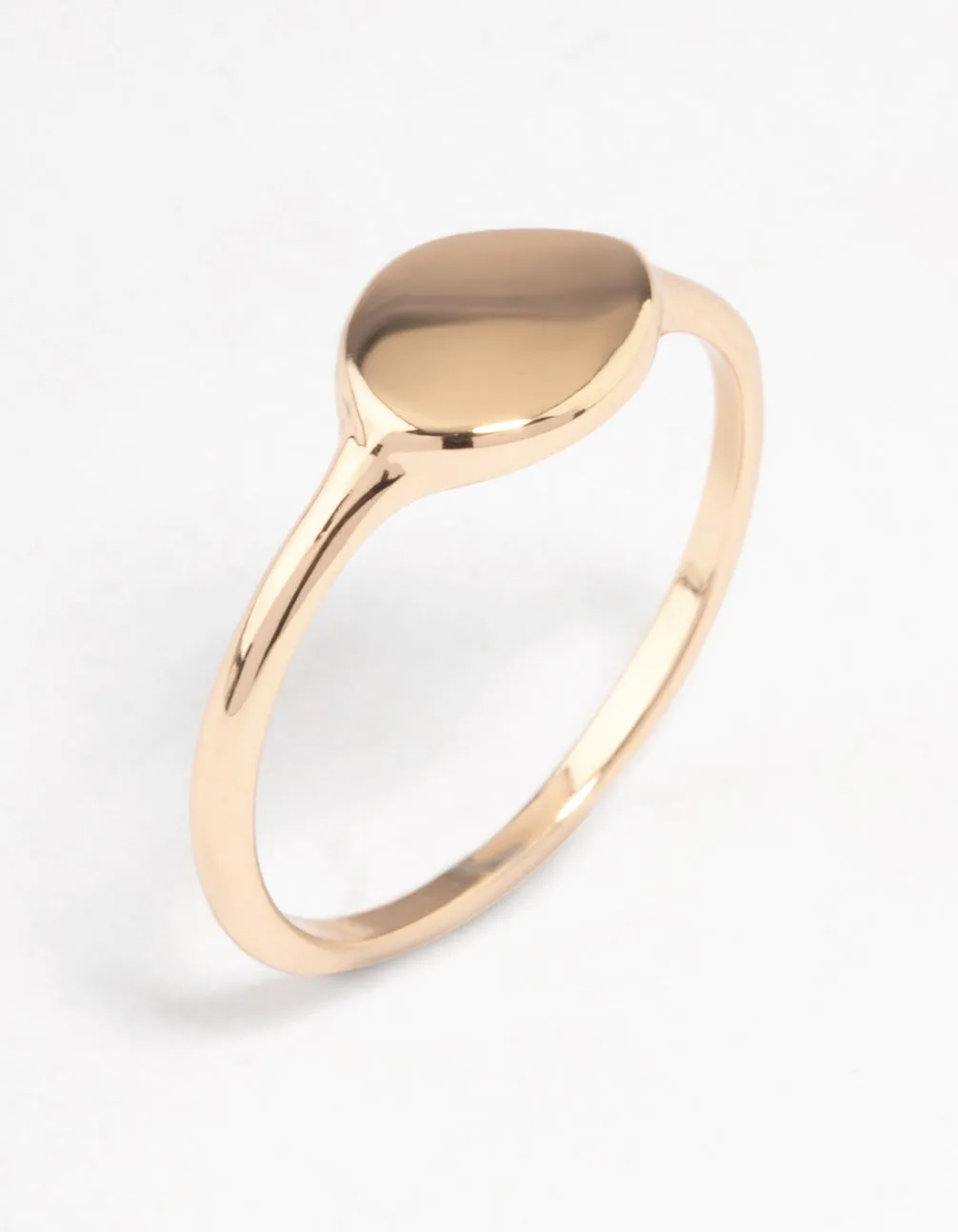 Gold Rounded Metal Ring