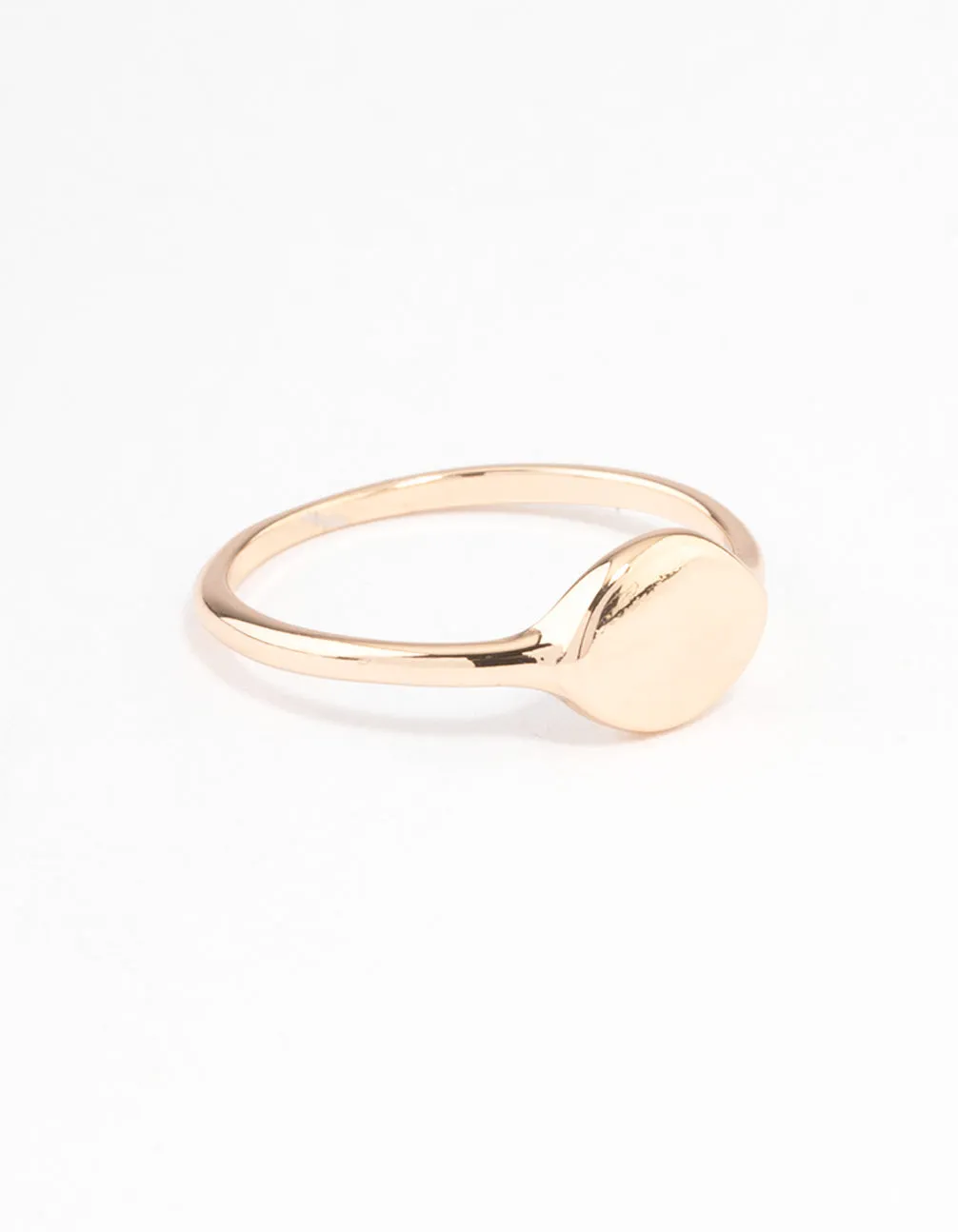 Gold Rounded Metal Ring