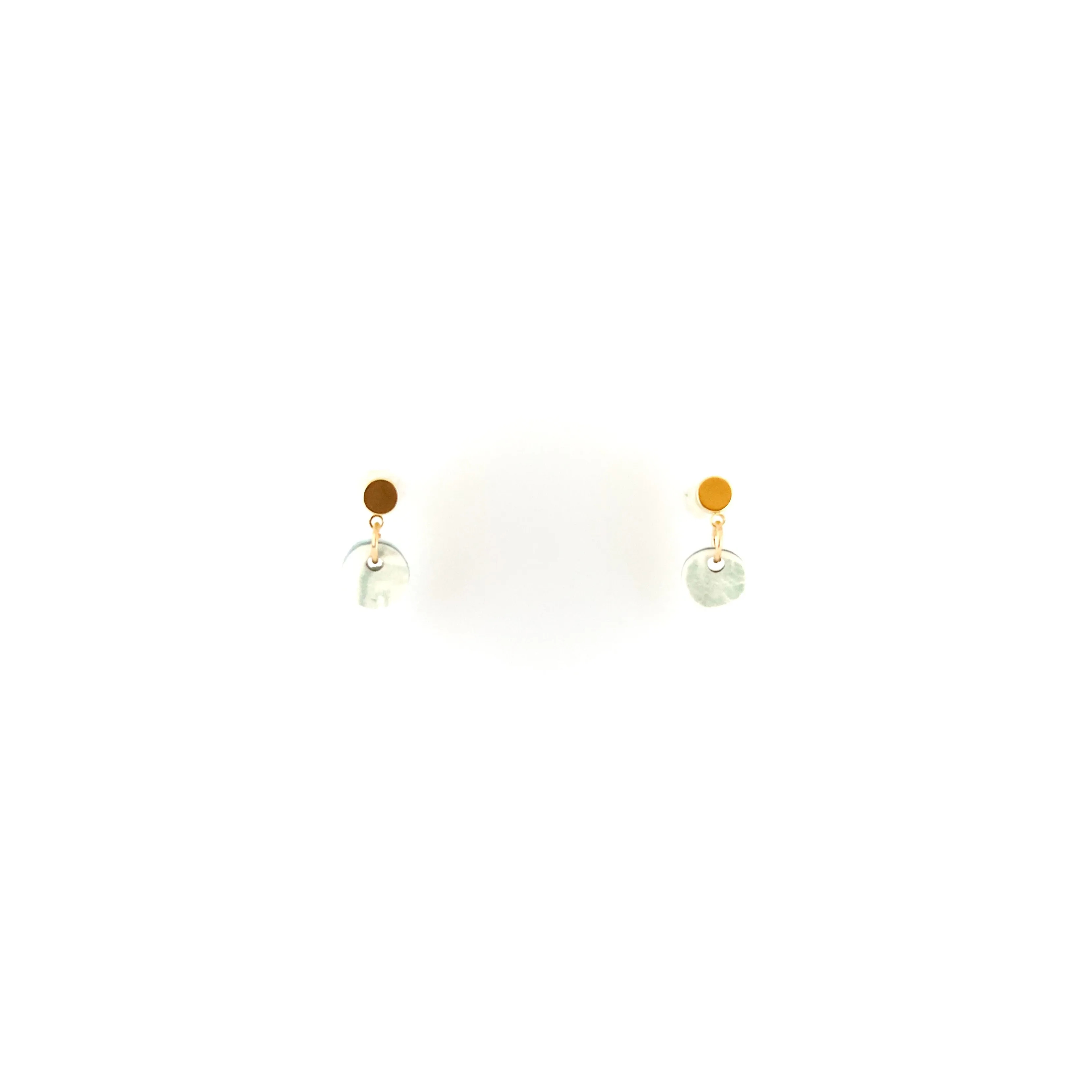 Gold Tiered Donut Stud Earrings