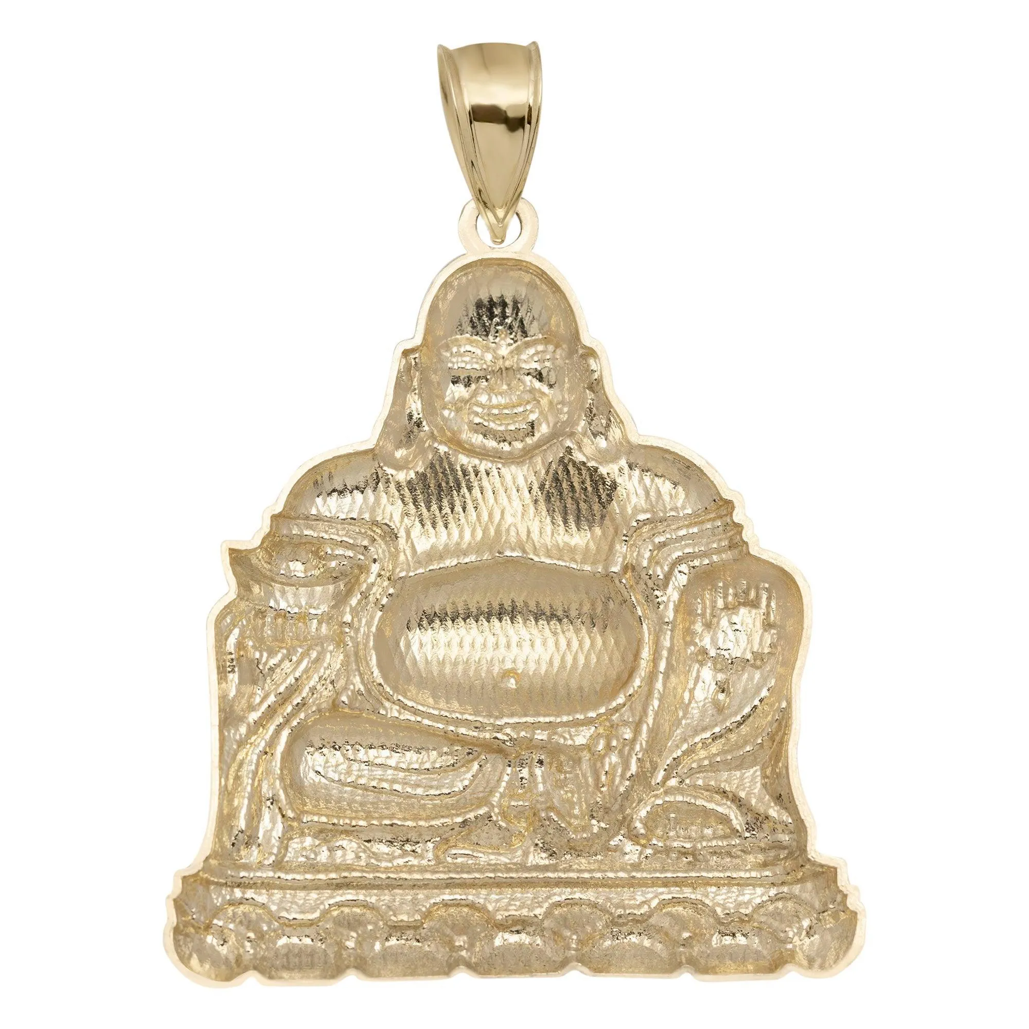 Happy Buddha Pendant Charm 10K Yellow Gold