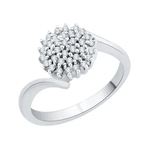 KATARINA 1/3 cttw Bypass Shank Cluster Diamond Fashion Ring