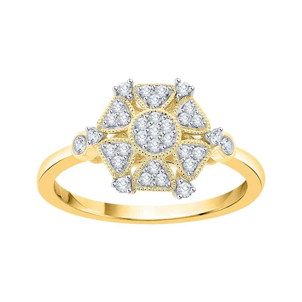 KATARINA 1/5 cttw Cluster Diamond Engagement Ring