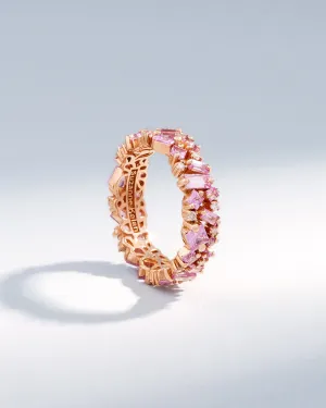 La Fantaisie Pink Sapphire Eternity Band