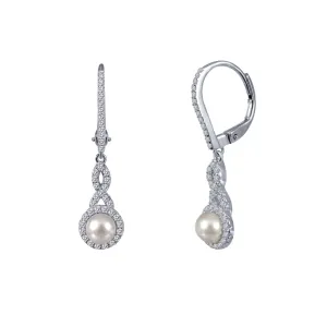 Lafonn Simulated Diamond & Freshwater Cultured Pearl Earrings E0196CLP