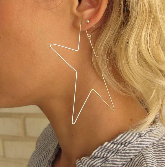 Large Star Earrings