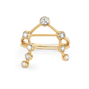 Libra Diamond Constellation Ring