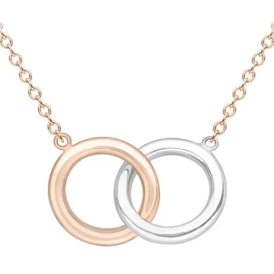 Linked Rings Gold Necklace