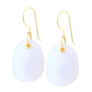 Milky Chalcedony Drop Earrings