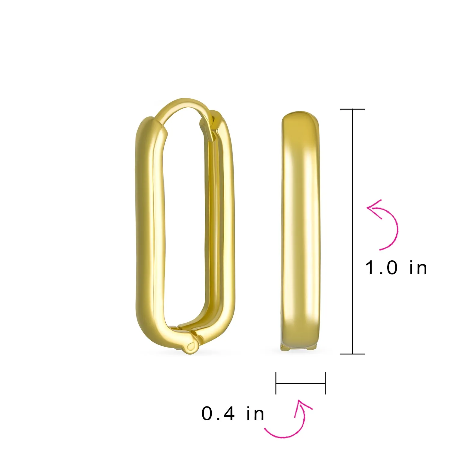 Minimalist Geometric CZ Hoop Earrings in Gold-Plated Sterling Silver