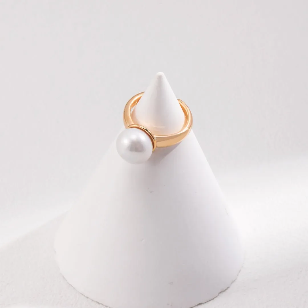 Minimalist Single Pearl Rings