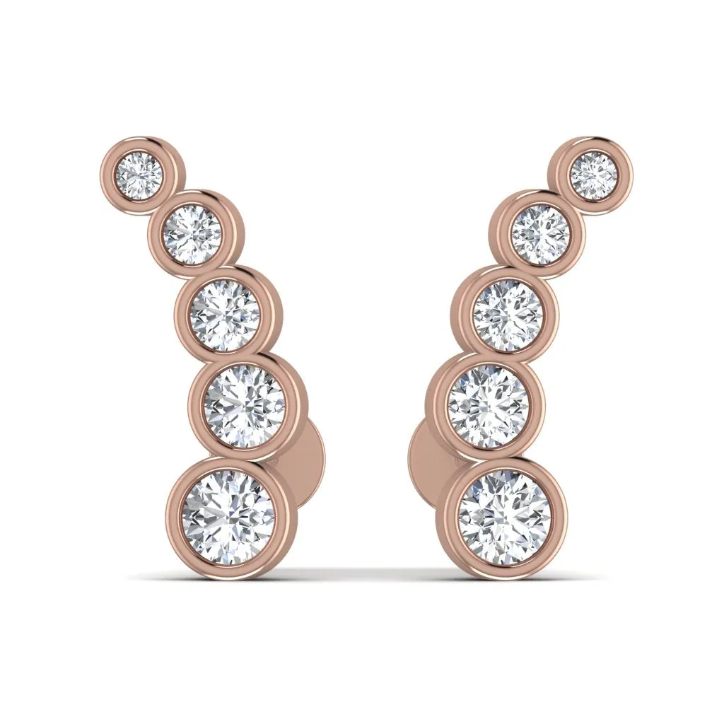 Modern Design Silver Stud Earring