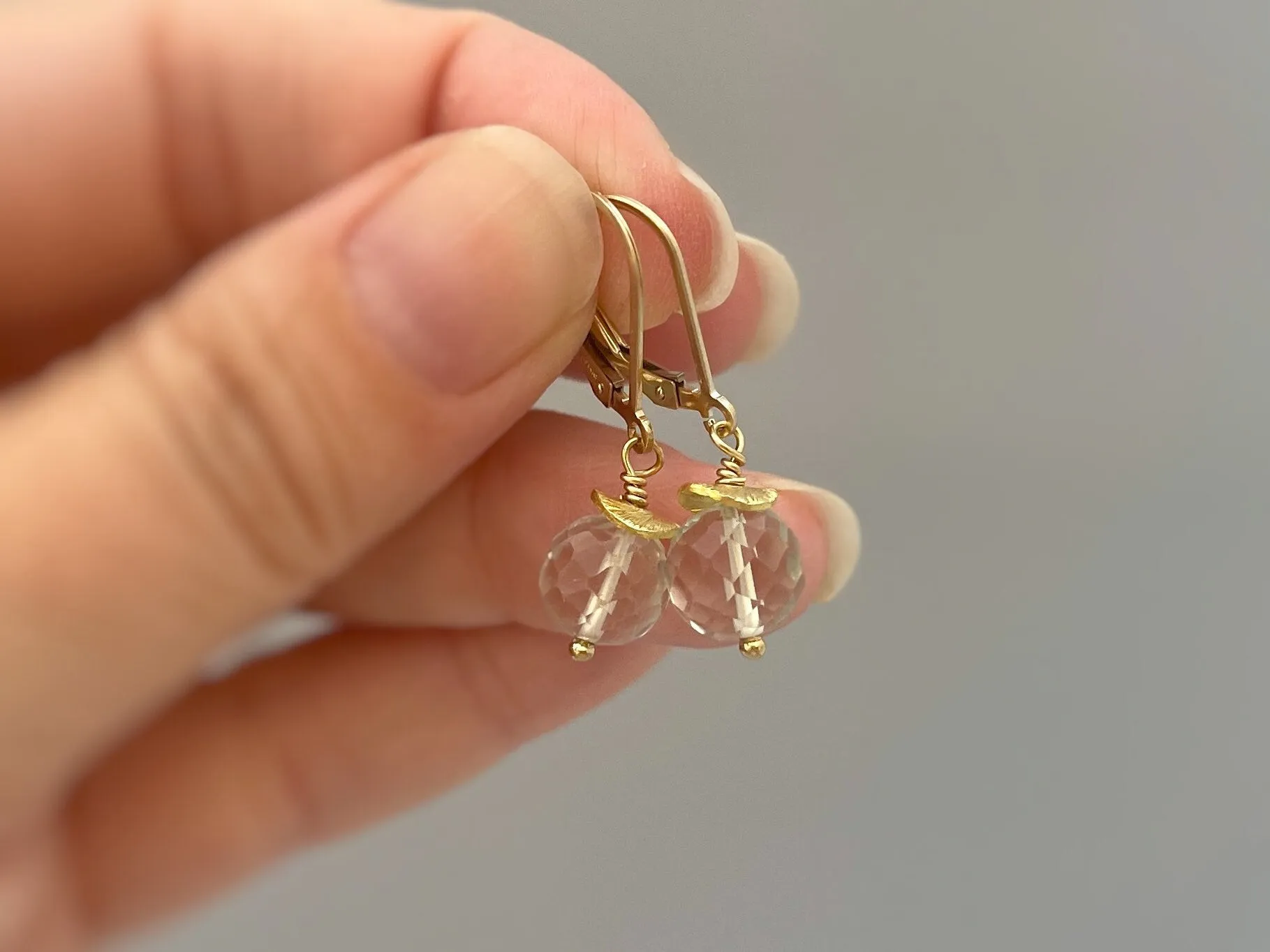 Modern Green Amethyst Earrings