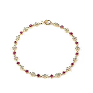 Mogul Gemstone and Diamond Bracelet