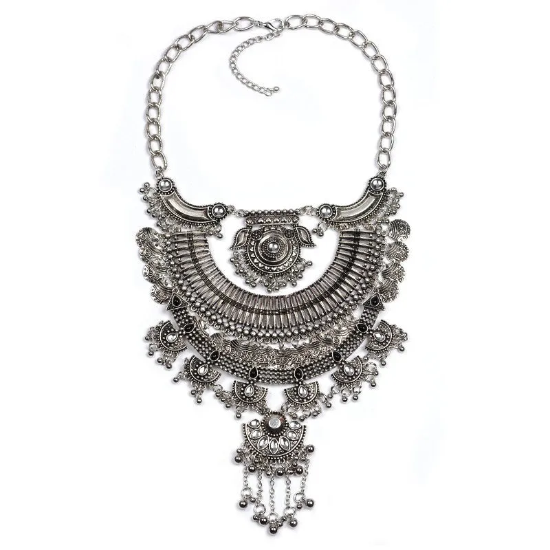 New Fashion Multi-layer Maxi Necklace Bridal Jewelry Vintage Bib Collar Choker Statement Necklaces & Pendants Collier Femme