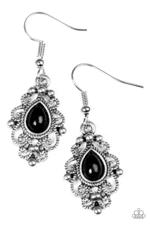 Paparazzi Earring ~ Beautifully Bohemian - Black