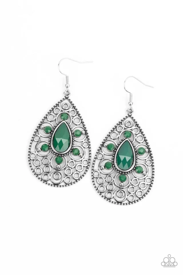 Paparazzi Earring ~ Modern Garden - Green