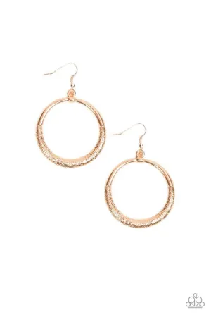 Paparazzi Earring ~ Modern Shimmer - Rose Gold