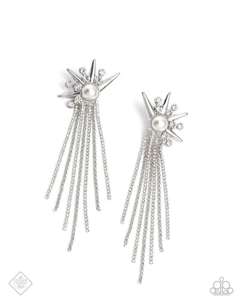 Paparazzi Earring ~ Punk Rock - White