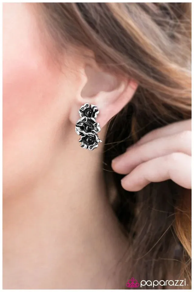 Paparazzi Earring ~ The Remedy - Black