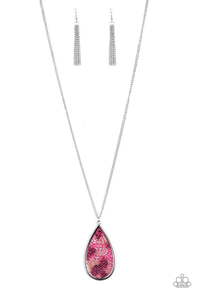 Paparazzi Necklace ~ Artificial Animal - Pink