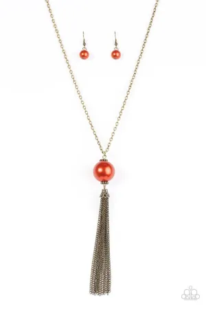 Paparazzi Necklace ~ Be A Boss - Orange