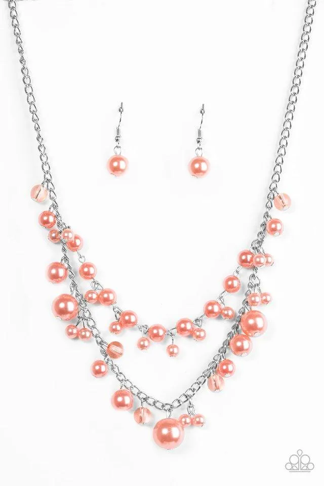 Paparazzi Necklace ~ Blissfully Bridesmaid - Orange