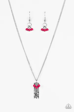 Paparazzi Necklace ~ Dont Stop Believing - Pink