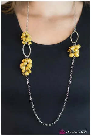 Paparazzi Necklace ~ Embers of Elegance - Yellow