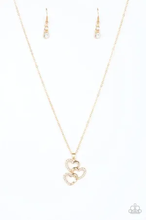 Paparazzi Necklace ~ Heart of Hearts - Gold