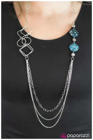 Paparazzi Necklace ~ In Anticipation - Blue