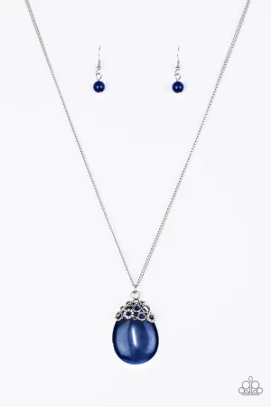 Paparazzi Necklace ~ Nightcap and Gown - Blue