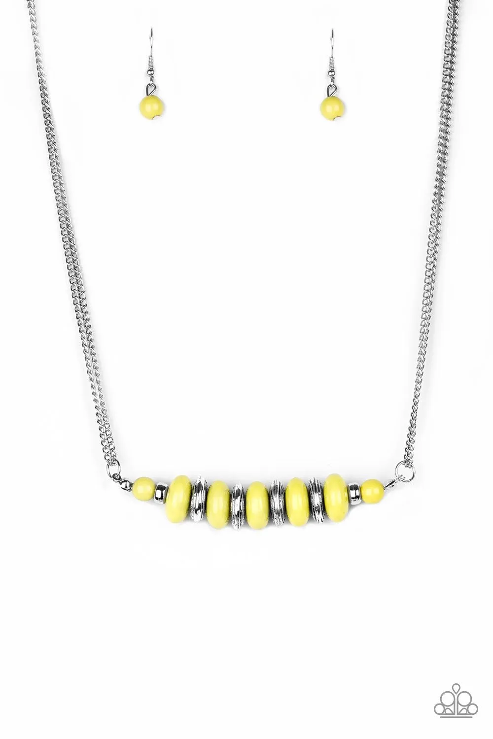 Paparazzi Necklace ~ On Mountain Time - Yellow