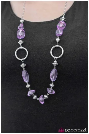 Paparazzi Necklace ~ On The Rocks - Purple