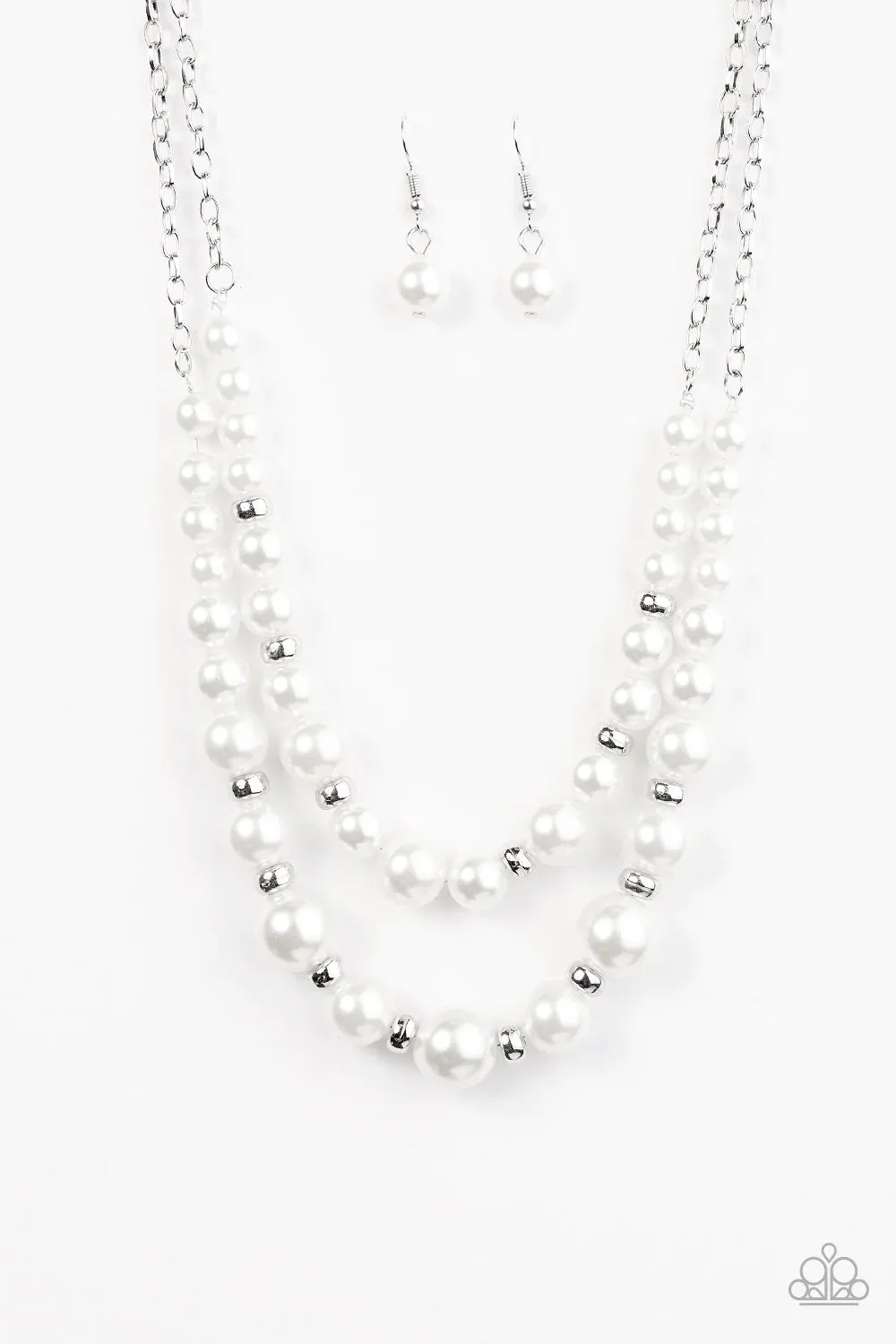 Paparazzi Necklace ~ Pearly Perfectionist - White