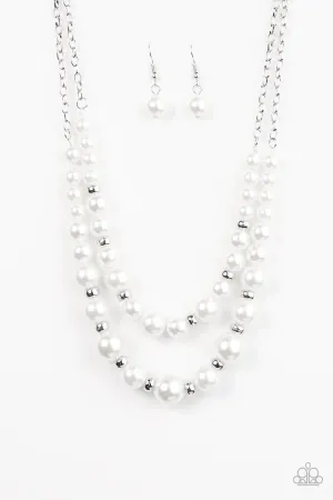 Paparazzi Necklace ~ Pearly Perfectionist - White