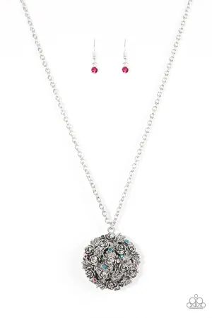 Paparazzi Necklace ~ Royal In Roses - Multi