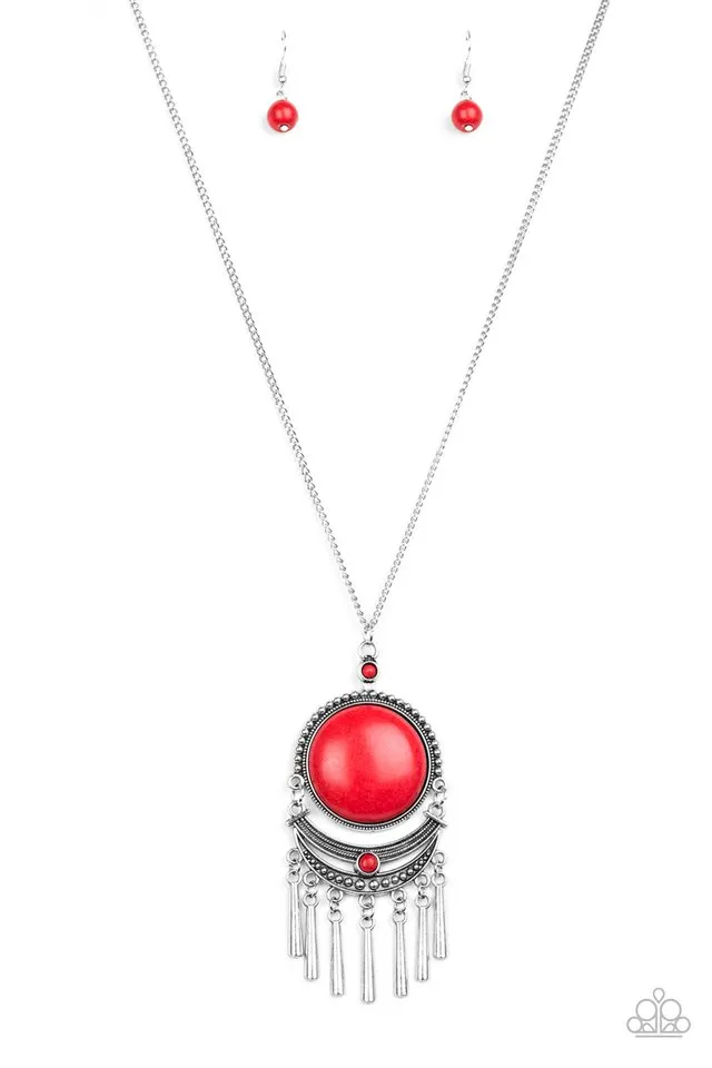 Paparazzi Necklace ~ Rural Rustler - Red