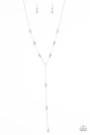 Paparazzi Necklace ~ STARLIGHT The Way - White