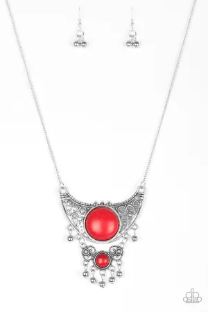 Paparazzi Necklace ~ Summit Style - Red