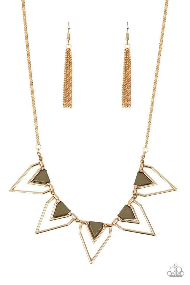 Paparazzi Necklace ~ The Pack Leader - Green