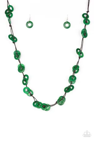 Paparazzi Necklace ~ Waikiki Winds - Green