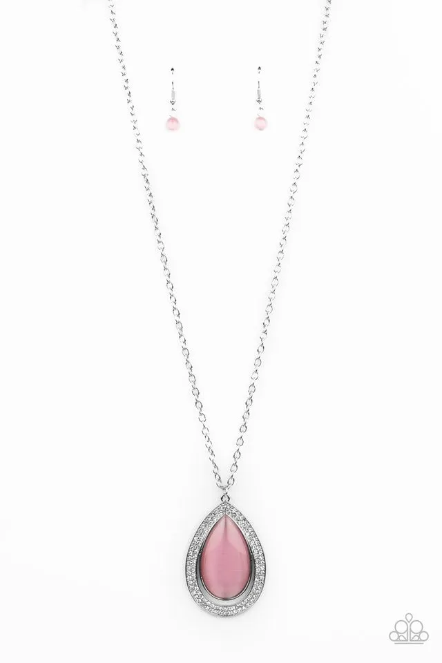 Paparazzi Necklace ~ You Dropped This - Pink