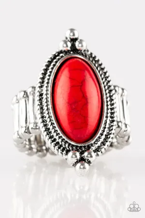 Paparazzi Ring ~ Summer Sandstone - Red