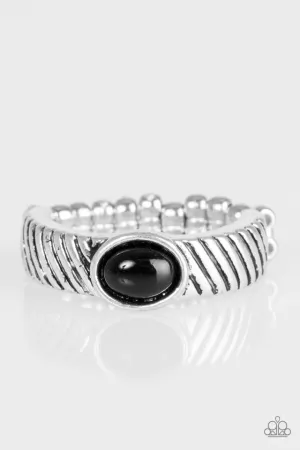 Paparazzi Ring ~ Zebra Zen - Black