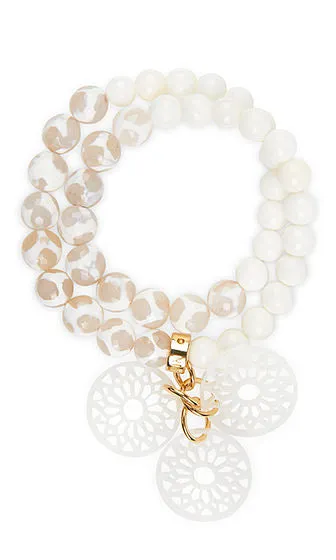 Pearl and Agate Bracelet in Off-White