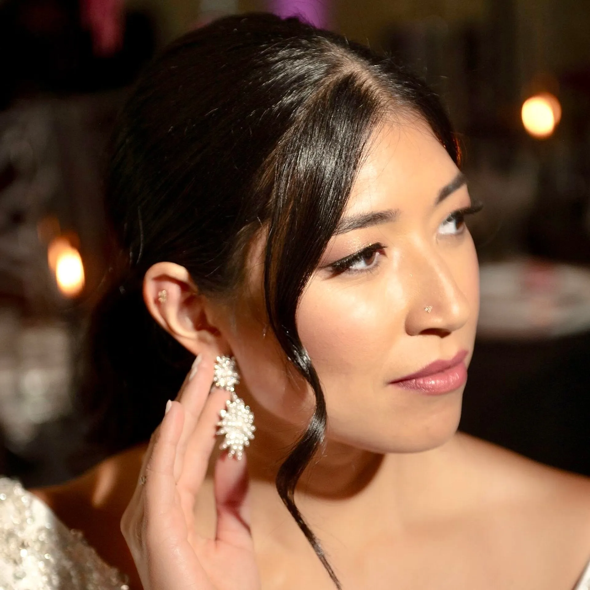 "Jasmine" - Pearl Starburst Bridal Earrings - Available in Gold and Silver