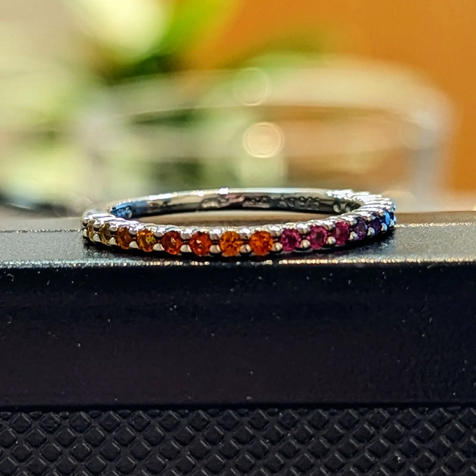 Rainbow CZ Ring