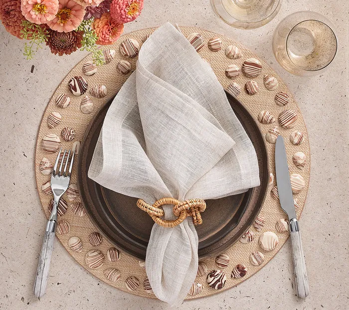 Rattan - Natural Link Napkin Ring (Set of 4)